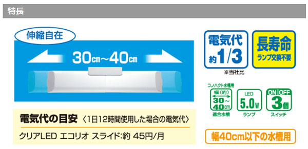 クリアLED エコリオ スライド