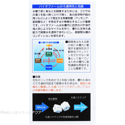 コトブキ バイオファーム ホワイトリングのろ過特性と効果