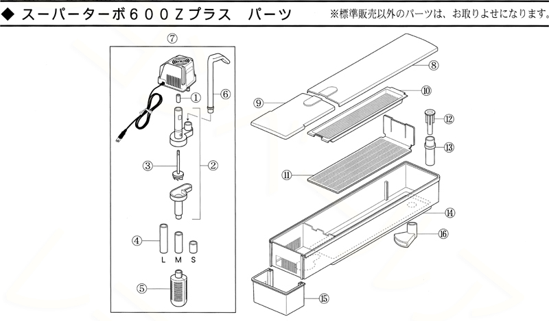 スーパーターボ600Zプラス パーツ