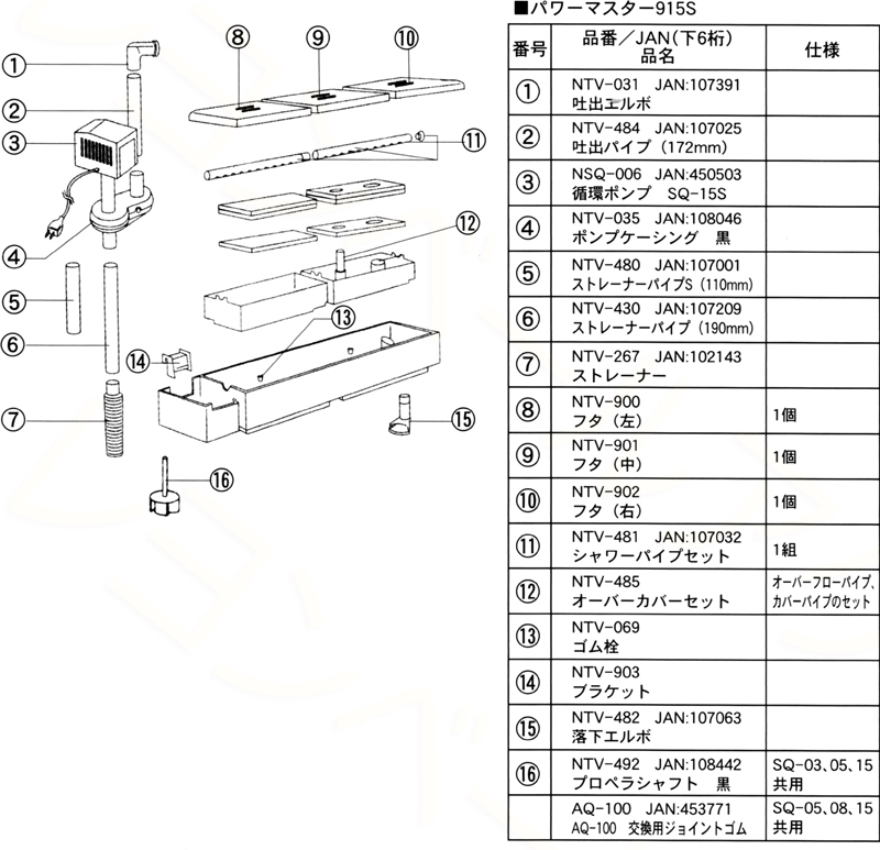 ニッソー パワーマスター915S パーツ