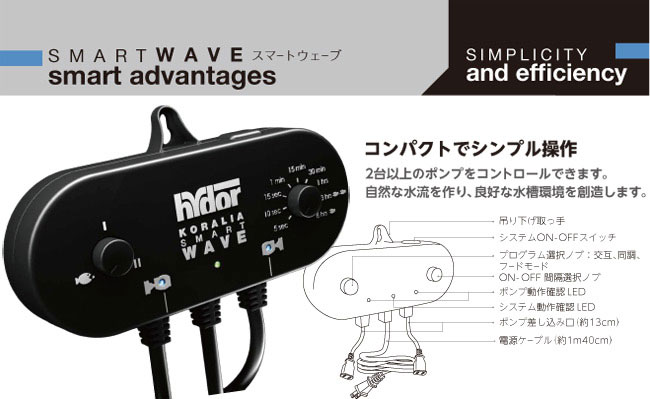 スマートウェーブは2台以上のポンプをコントロールできます。