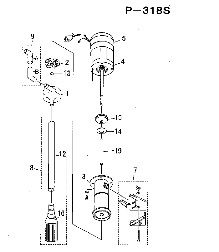 レイシー 循環ポンプ P-318S 部品リスト