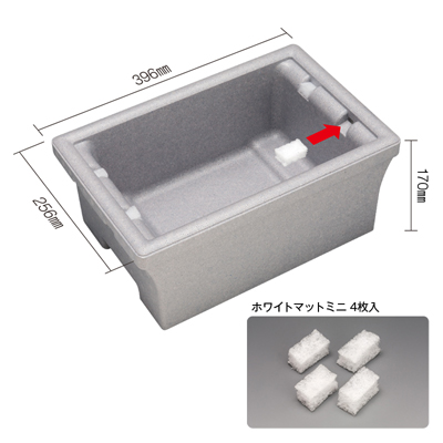 メダカの発泡鉢