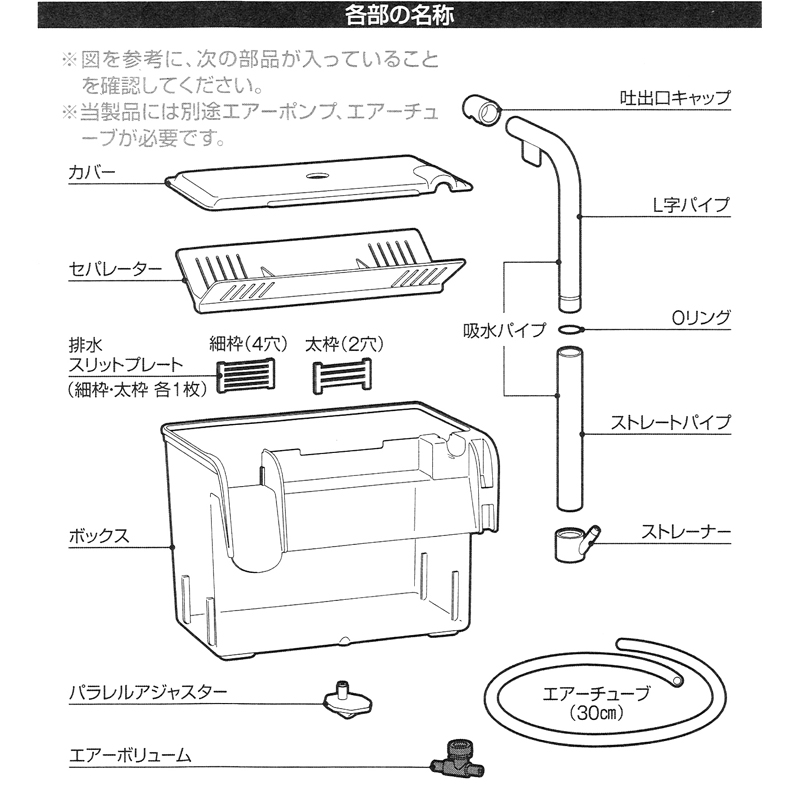 サテライトのセット内容と交換パーツ